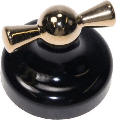 Bouton FAURE bouton noir laiton old style