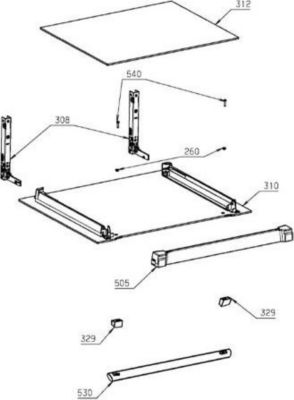 Hublot ELECTROLUX vitre hublot exterieur rep 310