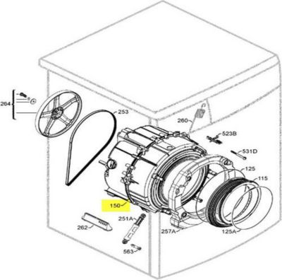 Cuve AEG bloc cuve soude