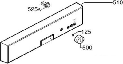 Bandeau ELECTROLUX bandeau assemble aluminium rep 510