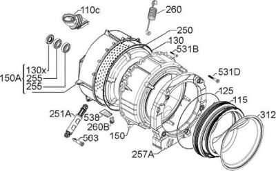 Cuve ARTHUR MARTIN cuve kit service soude complete