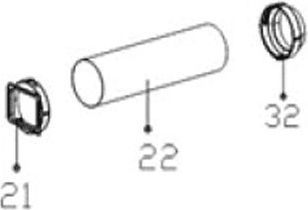 Pièce détachée ELECTROLUX gaine d evacuation air rep 22