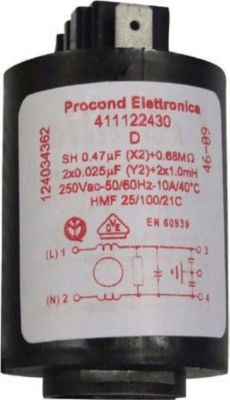 Condensateur ELECTROLUX FILTRE ANTIPARASITE 0.47ΜF (X2)+...