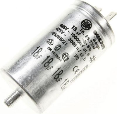 Condensateur ARTHUR MARTIN CONDENSATEUR 18MF POUR LAVE LINGE   ARTH