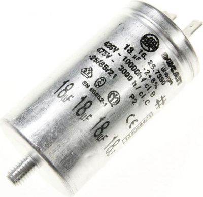 Condensateur ARTHUR MARTIN CONDENSATEUR 18MF POUR LAVE LINGE   ARTH Condensateur ARTHUR MARTIN CONDENSATEUR 18MF POUR LAVE LINGE   ARTH