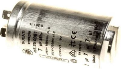 Condensateur ELECTROLUX CONDENSATEUR DE DEMARRAGE 7 UF 425V Condensateur ELECTROLUX CONDENSATEUR DE DEMARRAGE 7 UF 425V
