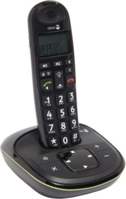 Fysic Fx-8025 - Téléphone Fixe Sénior Avec Répondeur Et Téléphone Sans Fil,  Noir à Prix Carrefour