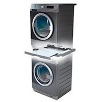 HHXRISE Kit d'empilage universel pour lave-linge et sèche-linge,  61/63/66/68/71/73 cm, kit d'empilage réglable pour machine à laver et  sèche-linge