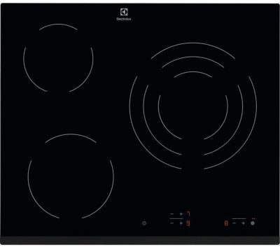 Plaque de cuisson mixte 60cm 2 foyers gaz + 2 induction verre Noir -  Electrolux Réf. KDI641723K