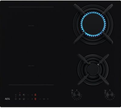 Table de cuisson Mixte 3 feux gaz + 1 électrique Noir - Dpe3601bm - Plaque  mixte BUT