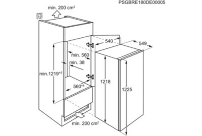 Réfrigérateur 1 porte encastrable ELECTROLUX EFB3DE12S