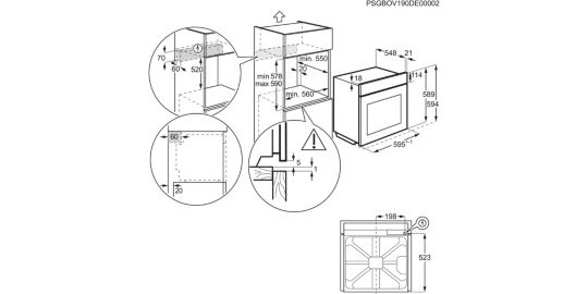 Four encastrable ELECTROLUX EOC7P30H - Pyrolyse