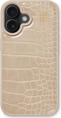 Coque IDEAL OF SWEDEN pour Apple iPhone 16 - Warm Beige Croco
