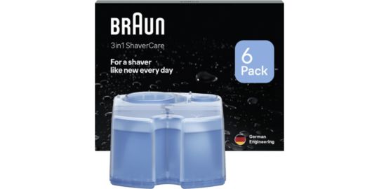 Cartouche nettoyante BRAUN nettoyante ShaverCare 3-en-1 pour rasoir x6 cartouches