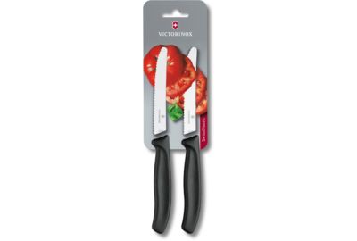 Couteau à tomates VICTORINOX tomate Swissclassic 11cm noir x2