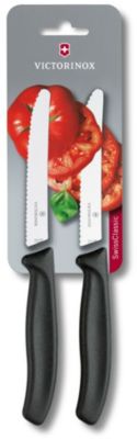 Couteau à tomates VICTORINOX TOMATE 11CM NOIR x 2