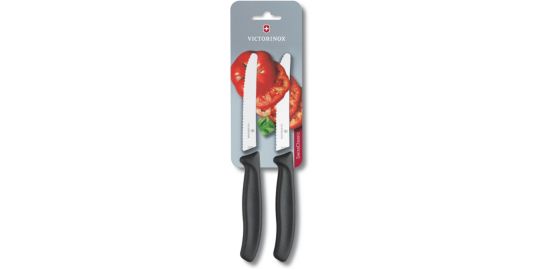 Couteau à tomates VICTORINOX TOMATE 11CM NOIR x 2