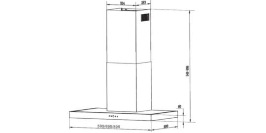 Hotte décorative murale FABER TSP 900 INOX