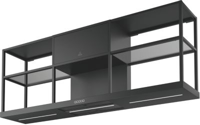Hotte décorative murale ROBLIN PARTITION 600 NOIR MAT