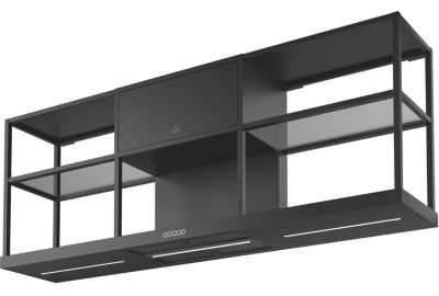 Hotte décorative murale ROBLIN PARTITION 600 NOIR MAT