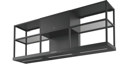 Hotte décorative murale ROBLIN PARTITION 600 NOIR MAT