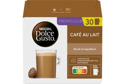 Dosette NESTLE DOLCE GUSTO CAFÉ AU LAIT x30
