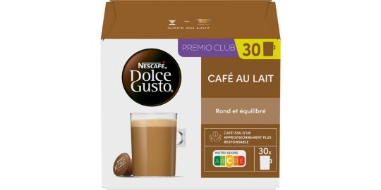 Dosette NESTLE DOLCE GUSTO CAFÉ AU LAIT x30