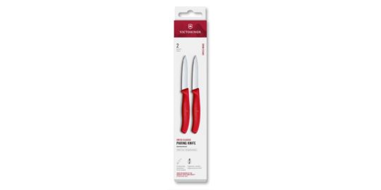 Couteau éplucheur VICTORINOX 8cm rouge x2