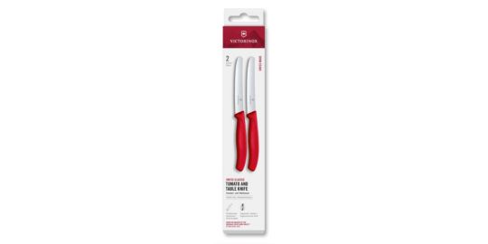 Couteau à tomates VICTORINOX tomates - table 11cm rouge x2