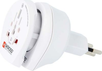 Adaptateur de voyage SKROSS 2-en-1 Universel pour Suisse 13A