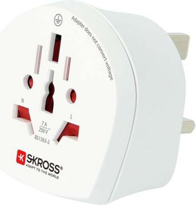 Adaptateur de voyage SKROSS Prise Mondiale vers Royaume-Uni 12A