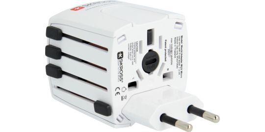 Adaptateur de voyage SKROSS universel Blanc