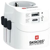 Adaptateur de voyage SKROSS Pro light 1 USB A +1USB C