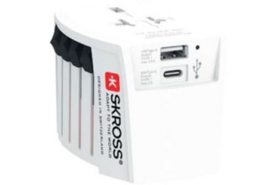 Adaptateur de voyage SKROSS universel +1 USB AC