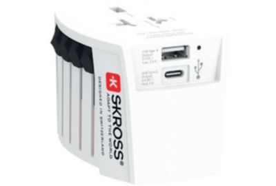 Adaptateur de voyage SKROSS universel +1 USB AC