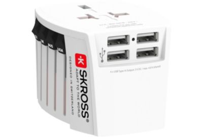 Adaptateur de voyage SKROSS Universel 4 USB