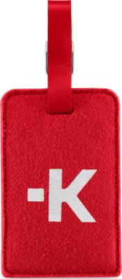 Etiquette de transport SKROSS pour 2 valises cuir rouge