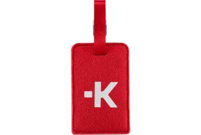 Etiquette de transport SKROSS pour 2 valises cuir rouge