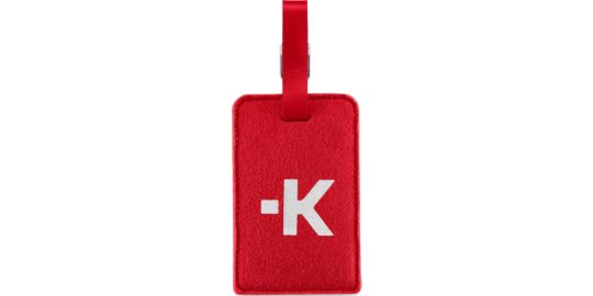 Etiquette de transport SKROSS pour 2 valises cuir rouge