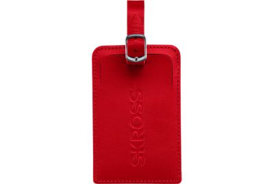 Etiquette de transport SKROSS pour 2 valises cuir rouge