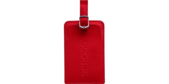 Etiquette de transport SKROSS pour 2 valises cuir rouge