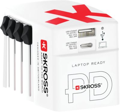 Adaptateur de voyage SKROSS chargeur monde 45 W + cable