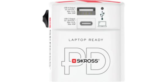 Adaptateur de voyage SKROSS chargeur monde 45 W + cable