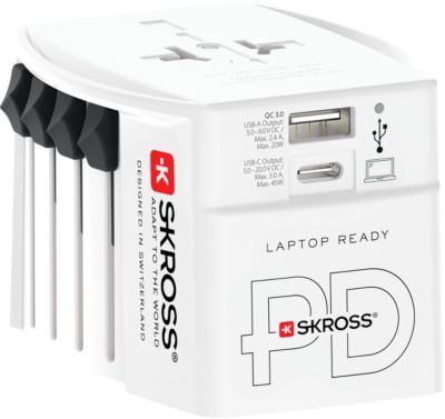 Adaptateur de voyage SKROSS 45W + Chargeur rapide + cable