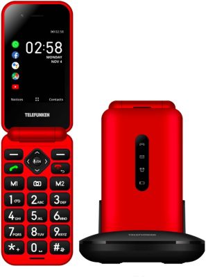Téléphone portable Doro Telephone a clapet seniors Doro 2880 rouge