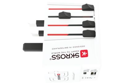 Adaptateur de voyage SKROSS 150 pays 30W + USB 3 ports