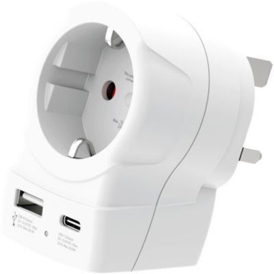 Adaptateur SKROSS Europe vers Royaume-Uni USB-A + USB-C