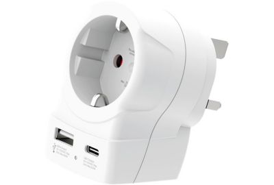 Adaptateur SKROSS Europe vers Royaume-Uni USB-A + USB-C