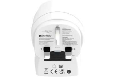 Adaptateur SKROSS Europe vers Royaume-Uni USB-A + USB-C