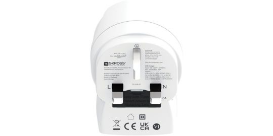 Adaptateur SKROSS Europe vers Royaume-Uni USB-A + USB-C